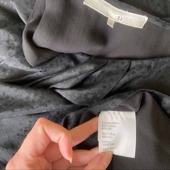 3.1 Phillip Lim S Prairie Print Dress Ditsy Floral Black Print - Picture 6 of 8